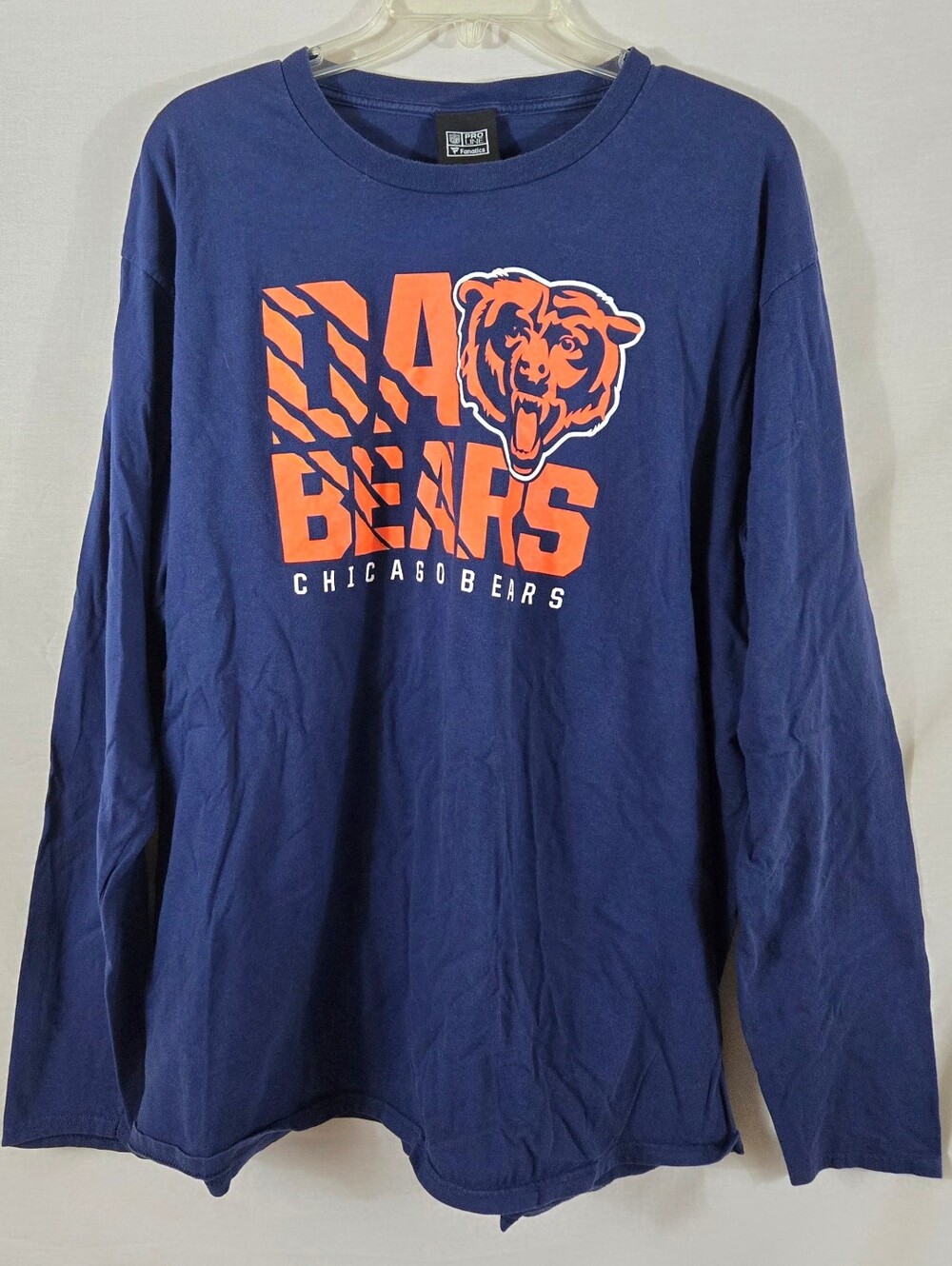 Chicago Bears NFL Pro Line Fanatics Men's Blue Long Sleeve Shirt Measures XL
